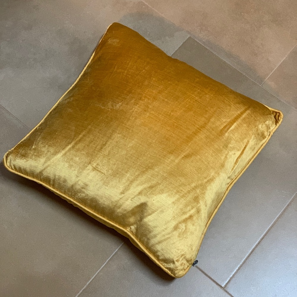Gold pillow 26x 26 feather filled